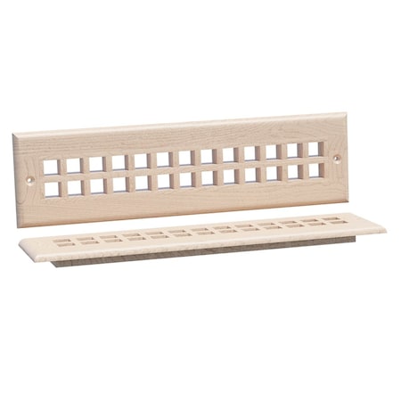 Designs Of Distinction 13.75"W Grate Style Toe Kick Vent - Hard Maple 01992112HM1